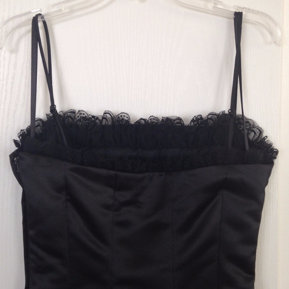 BCBG Max Azria Black Dress with Tulle, Size 0 - Picture 5 of 7